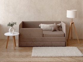 Диван-кровать Happy (капучино) в Черновке - chernovka.mebel-nsk.ru | фото