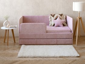 Диван-кровать Happy (розовый) в Черновке - chernovka.mebel-nsk.ru | фото