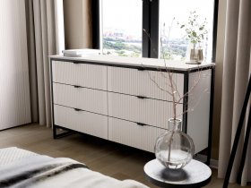 Комод 6 ящиков Нора (персидский жемчуг) в Черновке - chernovka.mebel-nsk.ru | фото