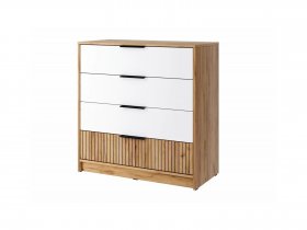 Комод КМ-001 Ивис (дуб крафт золотой/белый) в Черновке - chernovka.mebel-nsk.ru | фото
