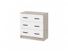 Комод КМ-02 Ронда (дуб крафт серый/дуб крафт белый) в Черновке - chernovka.mebel-nsk.ru | фото