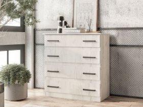 Комод Стандарт-6 NEW (дуб крафт белый) в Черновке - chernovka.mebel-nsk.ru | фото