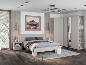 Модульная спальня Люмо (кашемир) в Черновке - chernovka.mebel-nsk.ru | фото
