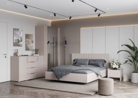 Модульная спальня «Тефия» (тефия/софт сантьяго) в Черновке - chernovka.mebel-nsk.ru | фото