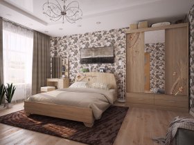 Модульная спальня Виктория-1 в Черновке - chernovka.mebel-nsk.ru | фото