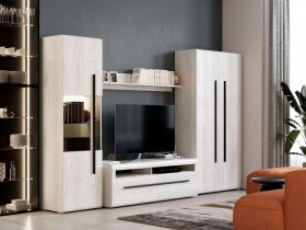 Модульная стенка Ницца (дуб витенберг) в Черновке - chernovka.mebel-nsk.ru | фото