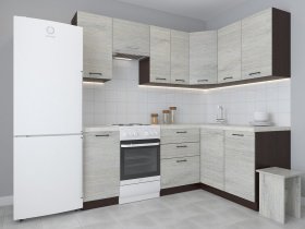 Модульная угловая кухня 1,4м*2,1м Лада (пикард) в Черновке - chernovka.mebel-nsk.ru | фото