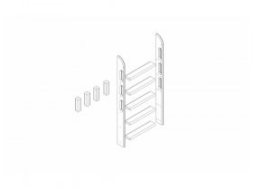 Пакет №10 Прямая лестница и опоры для двухъярусной кровати Соня в Черновке - chernovka.mebel-nsk.ru | фото