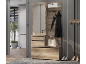 Прихожая ПР-04 Энигма (венге/дуб каньон) в Черновке - chernovka.mebel-nsk.ru | фото