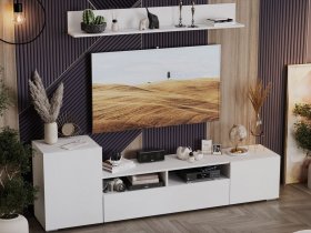 Стенка «Сильвия» (белый ясень) в Черновке - chernovka.mebel-nsk.ru | фото