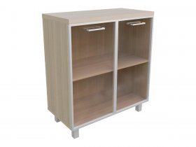 Тумба 2 двери со стеклом (бронза) Президент-ПРО Пр502 в Черновке - chernovka.mebel-nsk.ru | фото